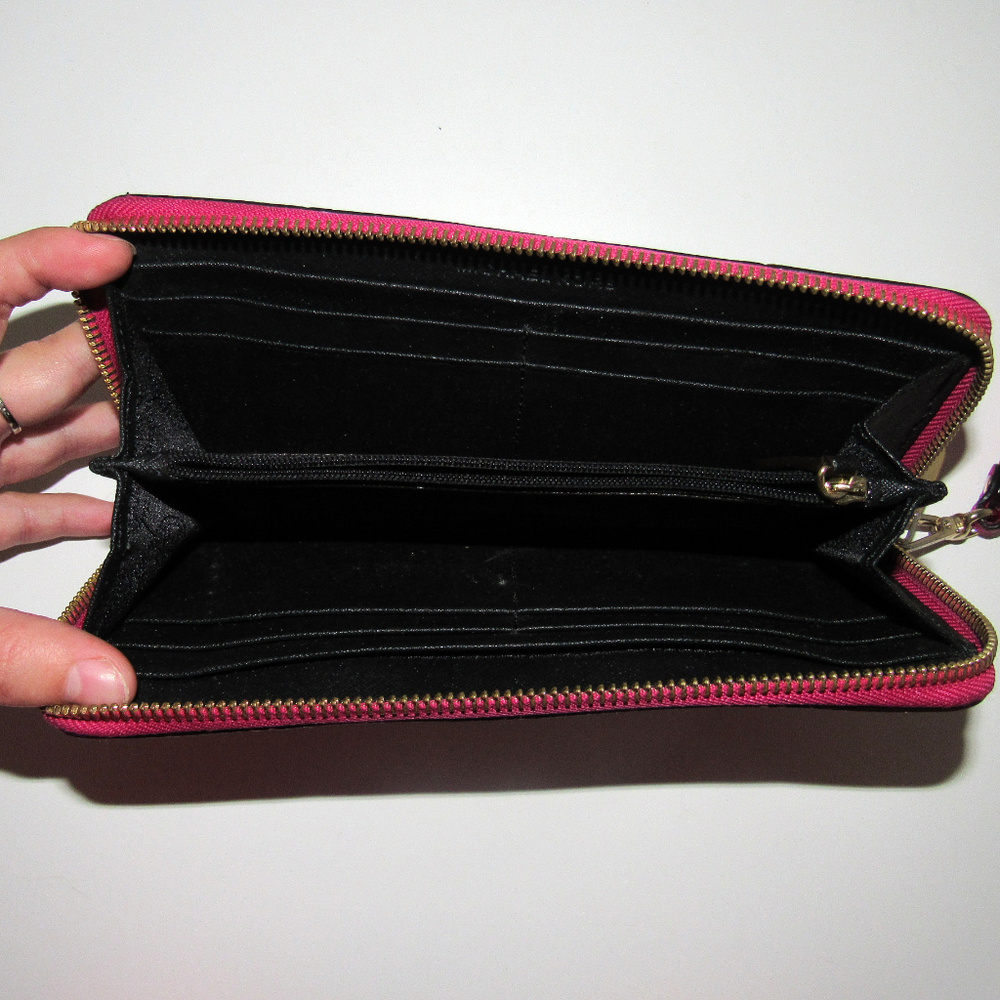Michael Kors Pink Striped Continental Wristlet - Picture 7 of 7